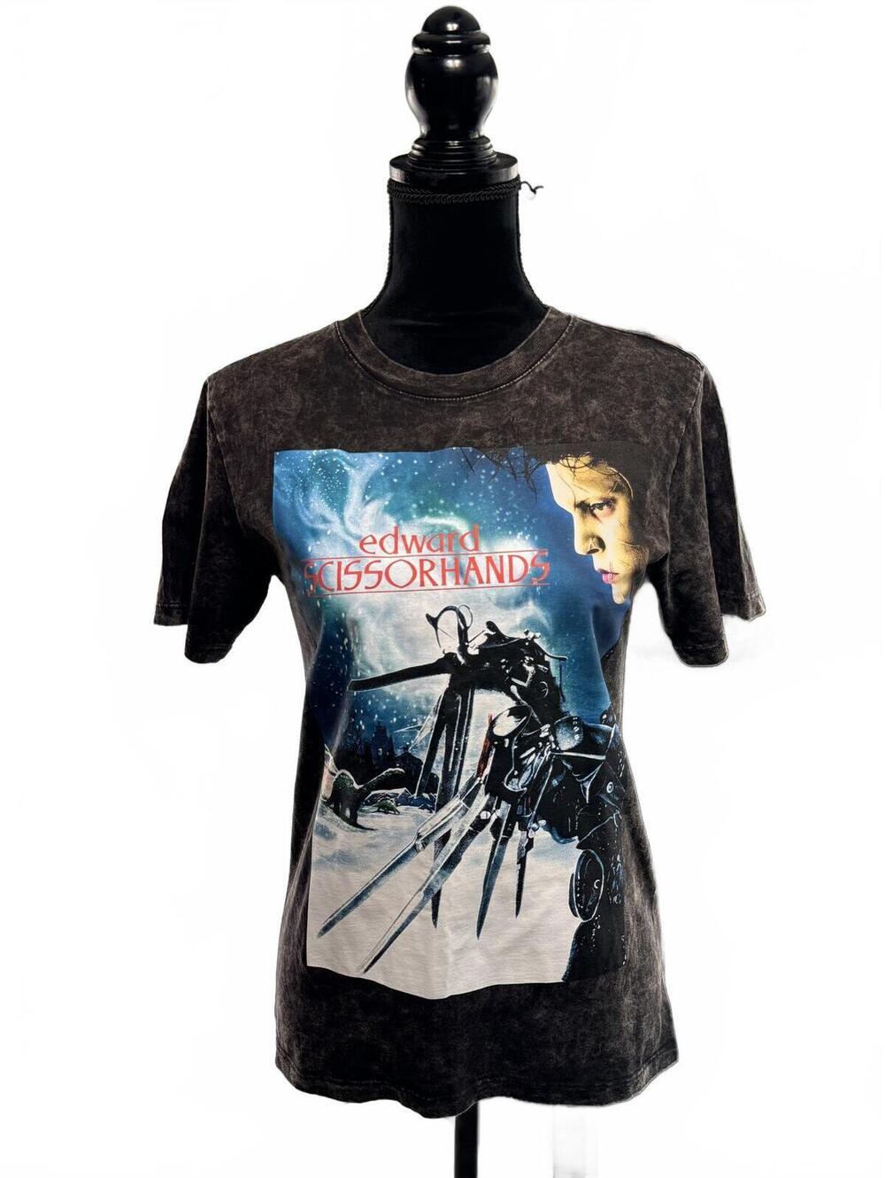 Edward Scissorhands Shirt Vintage Tim Burton MoviePromo Goth Whimsigoth Y2K Rare